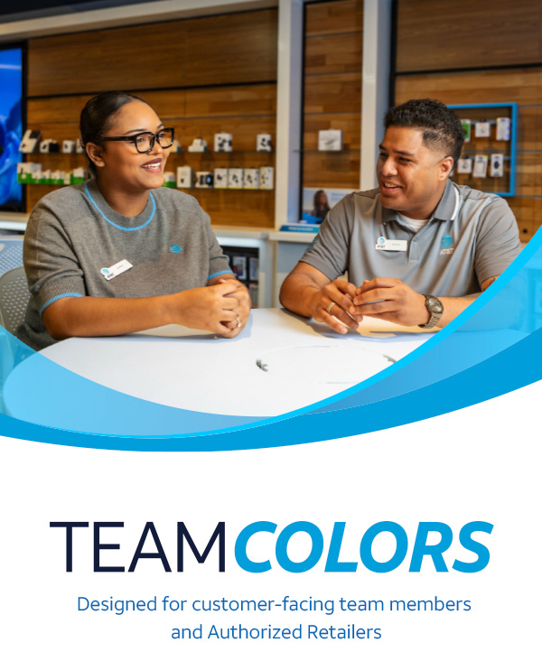 Team Colors - Designed for customer-facing team members and Authorized Retailers.