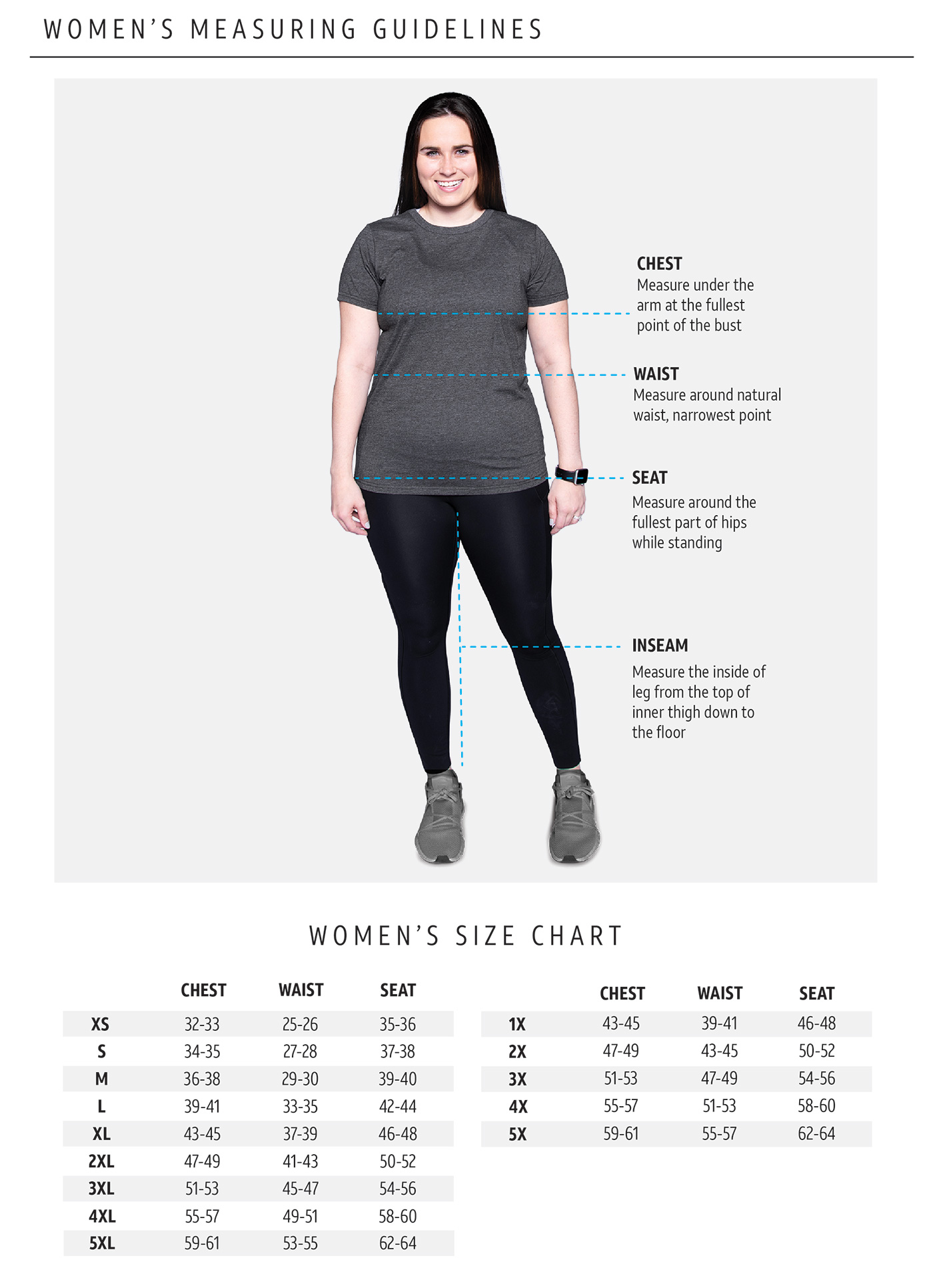 Women's Measuring Guidelines